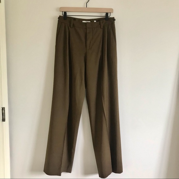 Vince Wide Leg Oversized Trouser Pants Brown Size 2 - Picture 3 of 16